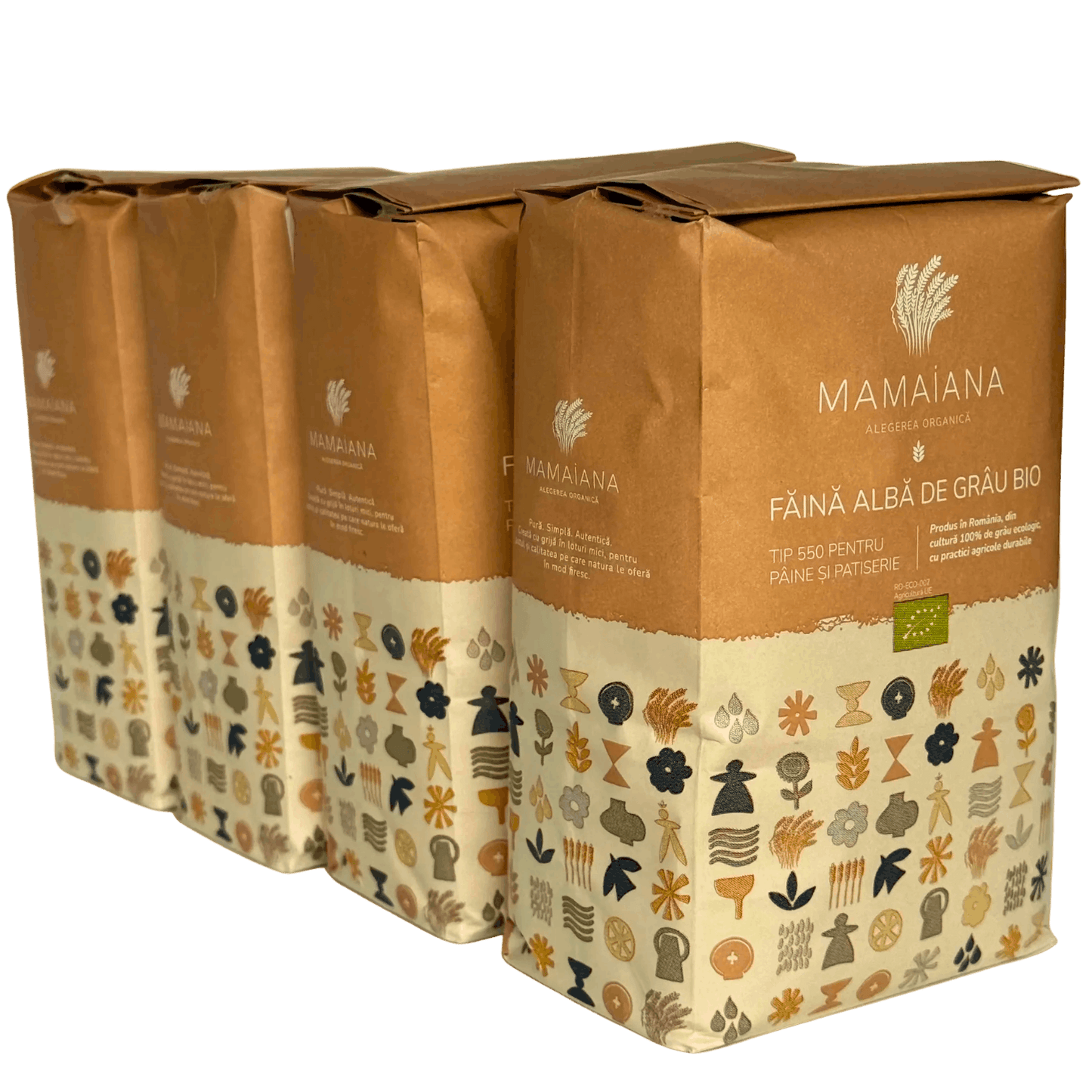 Pachet 4 Faina Alba de Grau Bio
