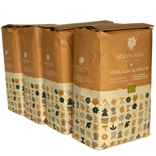 Pachet 4 Faina Alba de Grau Bio