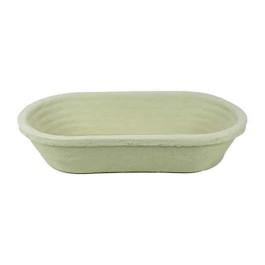 Cos de dospire pentru paine, banneton, din pulpa de lemn – oval alungit, 750 g